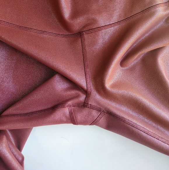 Lululemon wunder train high-rise Tight activewear metallic radiate red merlot - Picture 12 of 17